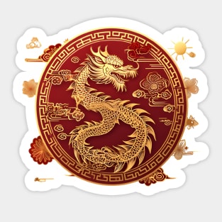 Dragon Festival: Lunar Celebration, Festive Art, and Asian Traditions Sticker